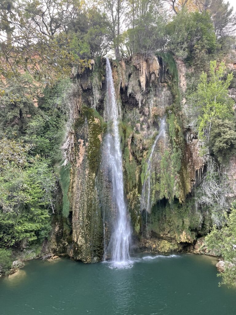A secluded waterfall in France