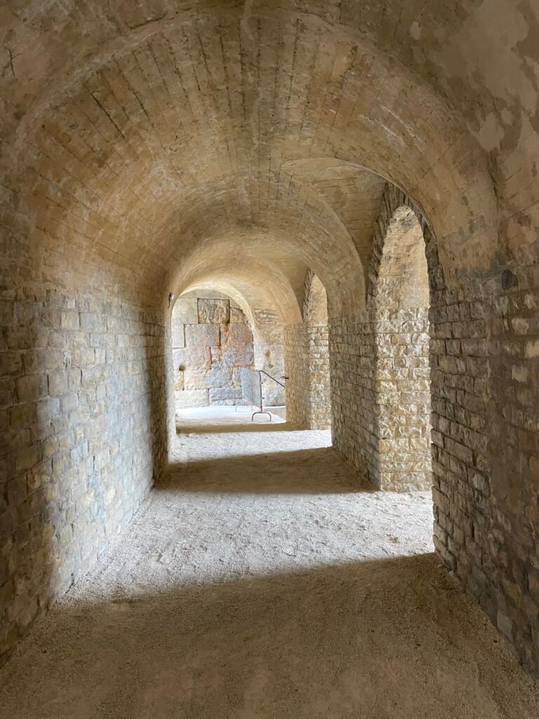 Corridors under the Roman Theater of Orange, France