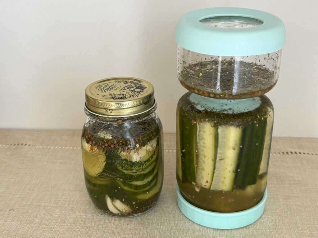 Dill Pickles on a shelf